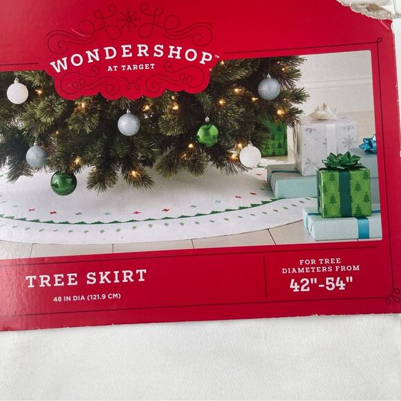 WONDERSHOP X TARGET Christmas Tree Skirt 48” Diameter Holiday Red Green Print - Picture 3 of 15